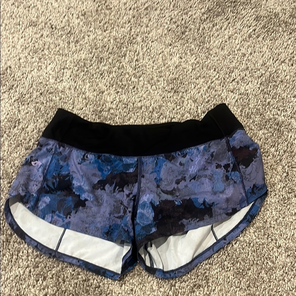 Lululemon Athletica Blue and Black Athletic Shorts